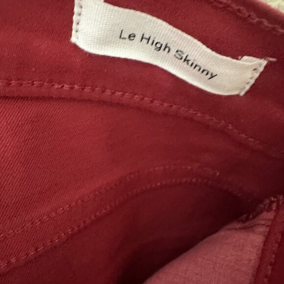 Frame Le High Skinny Jeans in Red Coated Stretch -  29 - Picture 5 of 9